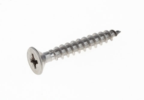 Nerezové vruty s tlakovou impregnací, univerzální se zápustnou hlavou a křížovou drážkou 4x40 A2.